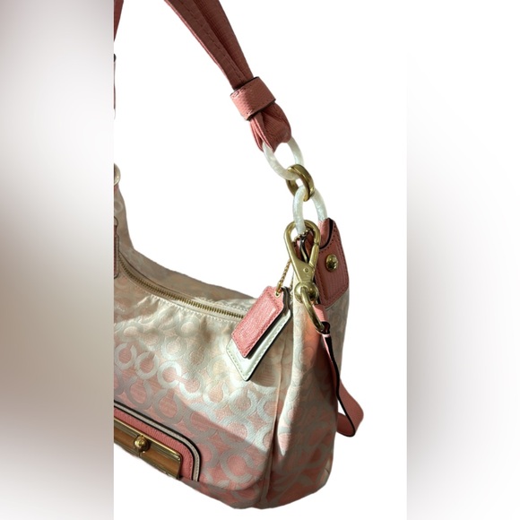 COACH | Kristen Op Art Ombre Hobo Handbag | Light Peony Pink - Picture 5 of 12